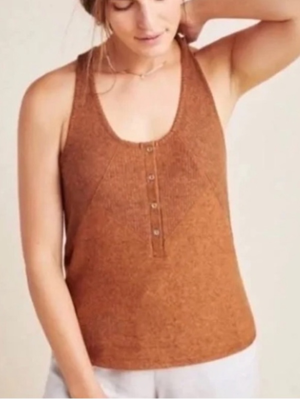Anthropologie Saturday Sunday Lucie Tank Top Rust - Women’s Small
